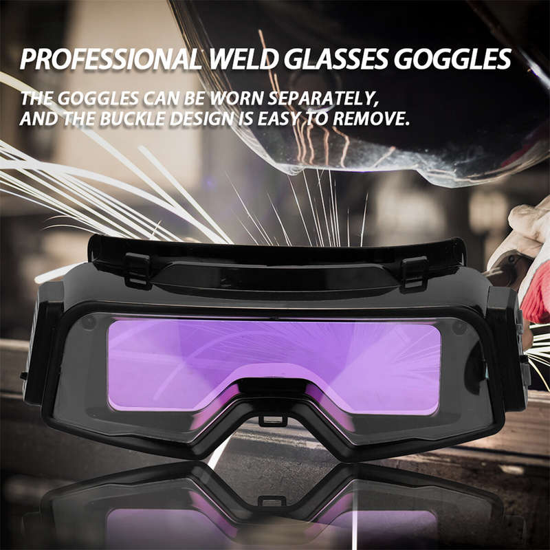 Automatic Darkening Welding Glasses Mask Welding Cap for TIG MIG MMA Professional Weld Glasses Goggl