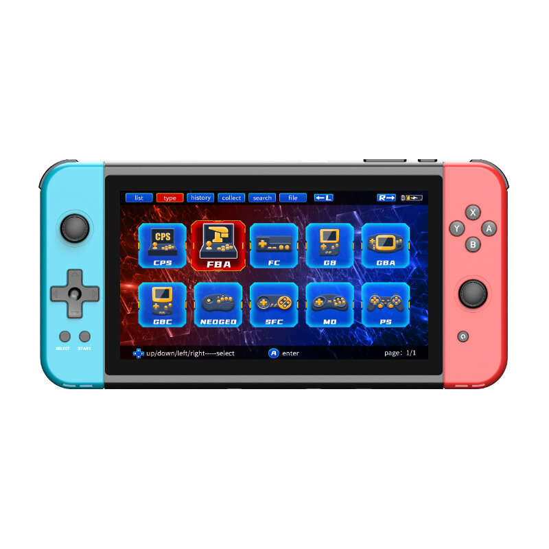 Powkiddy X70 Handheld Game Console with 7-inch HD Screen ATM7051 32G 3500mAh 3D Joystick Support Two