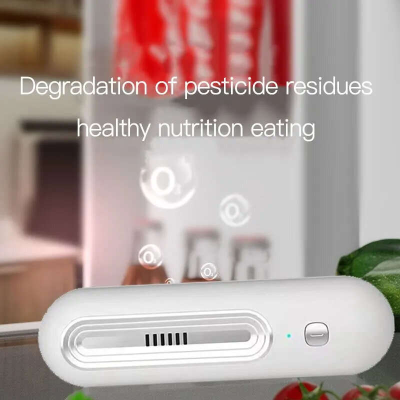 USB Rechargeable Fridge Deodorizer Multifunctional Ozone Machine Compact Air Purifier with Two Modes