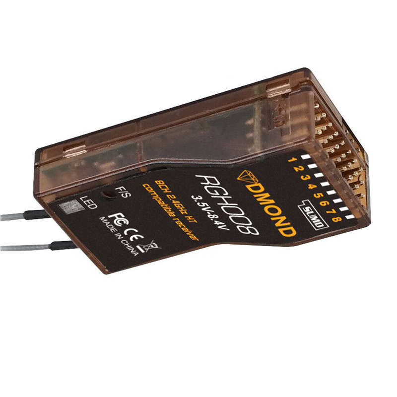 DMOND RGH008 2.4GHz 8CH Full Range Telemetry RC Receiver Comaptible Graupner HOTT+SUMD System Suppor