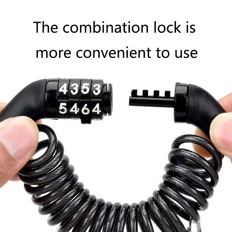 Password Motorcycle Security Helmet Wire Lock Portable Anti-theft Mtb Electric Road Bike Bicycle Loc