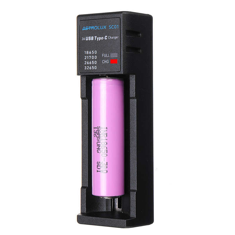 Astrolux SC01 Type-C 2A Quick Charge USB Battery Charger Li-ion/IMR/INR/ICR Charger For 18650 20700