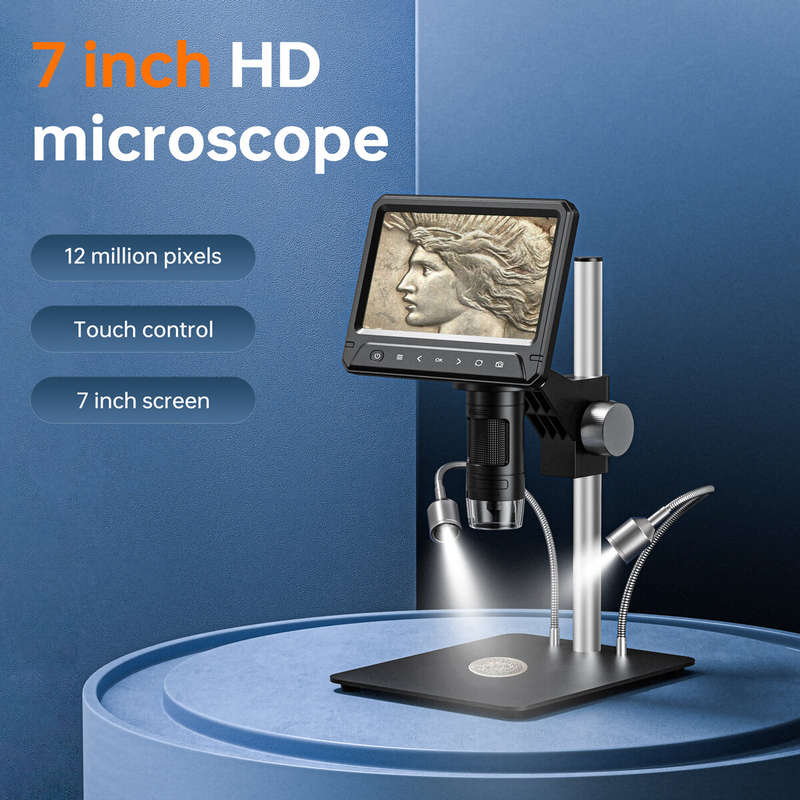 INSKAM 331-A 1600X 12MP HDMI USB Digital Microscope Camera 7" LCD Screen Display THT SMD Soldering T
