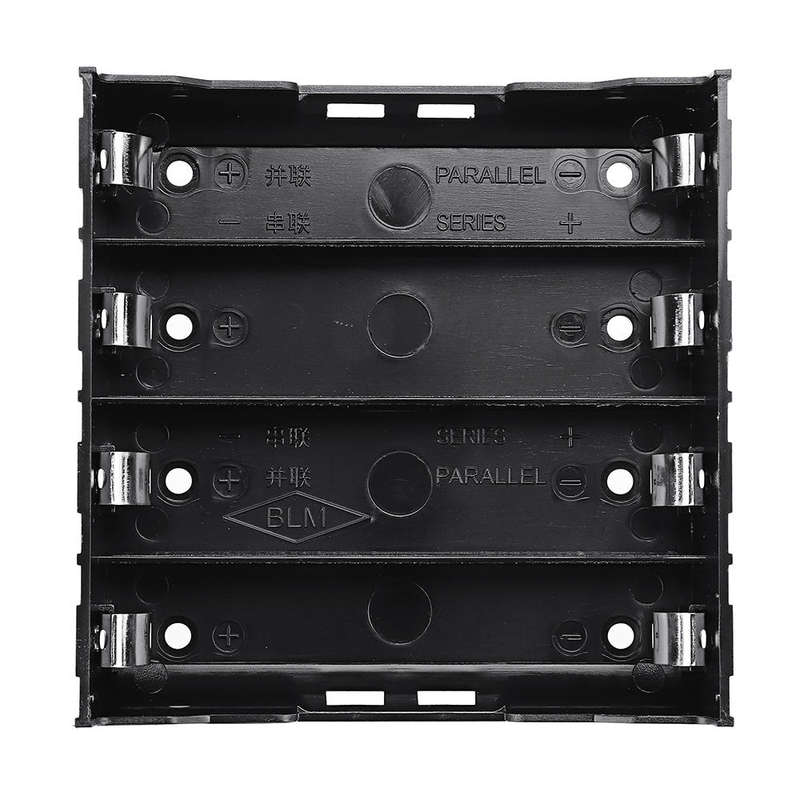 10pcs 4 Slots 18650 Battery Holder Plastic Case Storage Box for 4*3.7V 18650 Lithium Battery with 8P