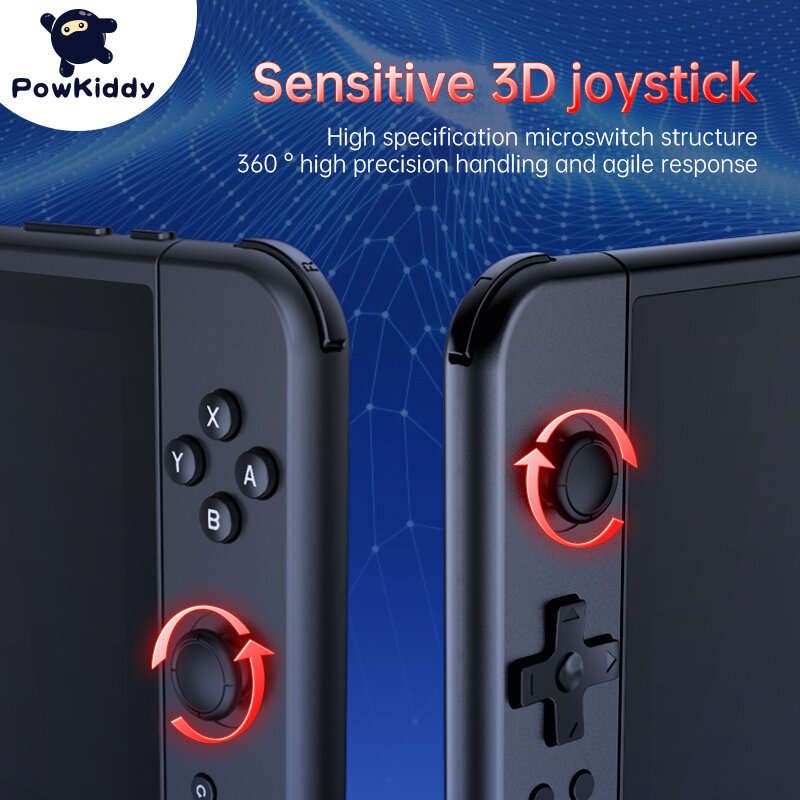 Powkiddy X70 Handheld Game Console 7-inch HD Screen 64GB Dual 3D Joystick Game Simulator Device