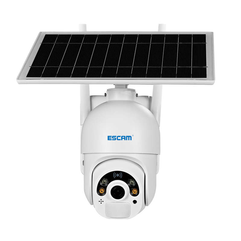 ESCAM QF250 1080P Cloud Storage WIFI Battery PIR Alarm Dome IP Camera With Solar Panel Full Color Ni