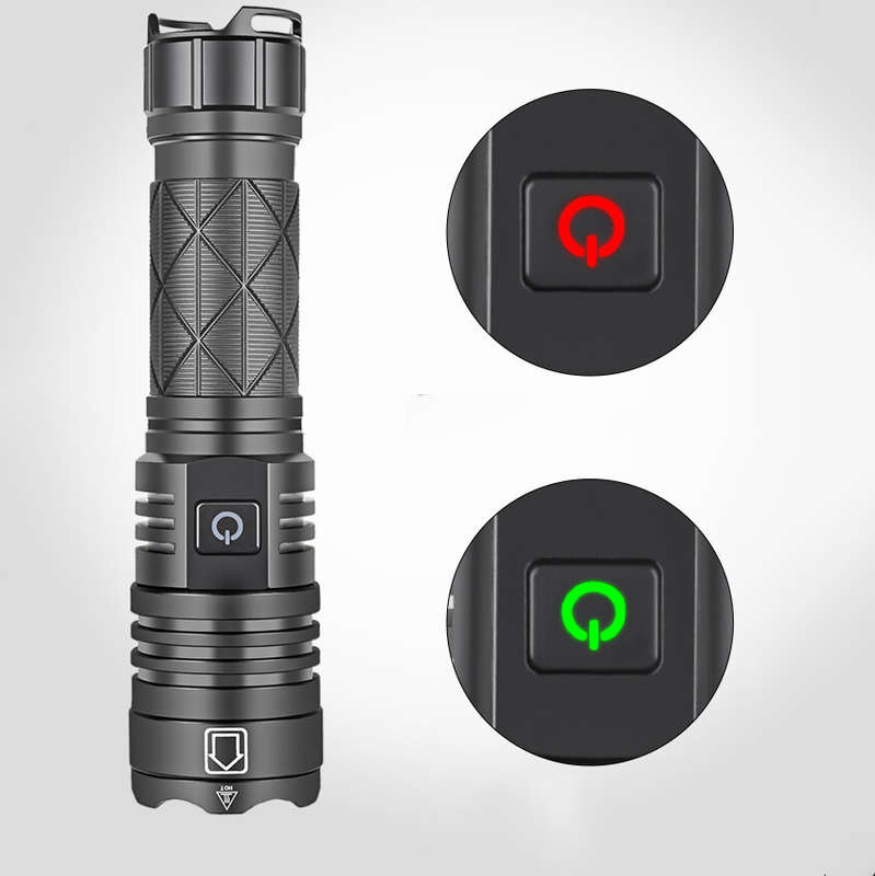 BIKIGHT XHP70 1500LM 300m Ultrabright Strong Flashlight Powerful LED Torch Type-C Rechargeable Teles