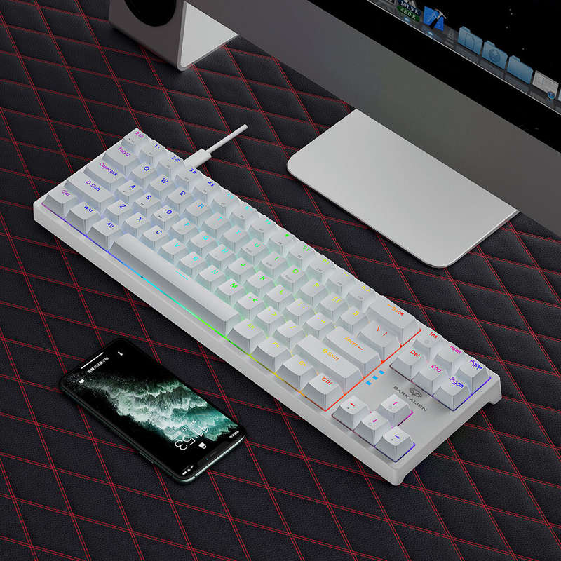 DarkAlien K710 Mechanical Gaming Keyboard 71 Keys Blue/Red Switch Hot Swappable RGB Backlit Detachab