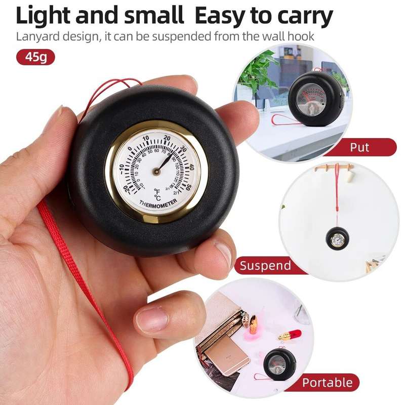 2-in-1 Light Meter Thermometer with High Precision Sensor 0.1~250,000Lux Dual Display Compact Design