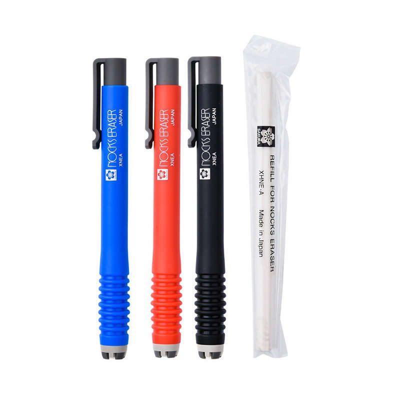 Sakura XNEA Press Pen Eraser 83mm Multicolors Drawing Design of Special Stationery for Students Art
