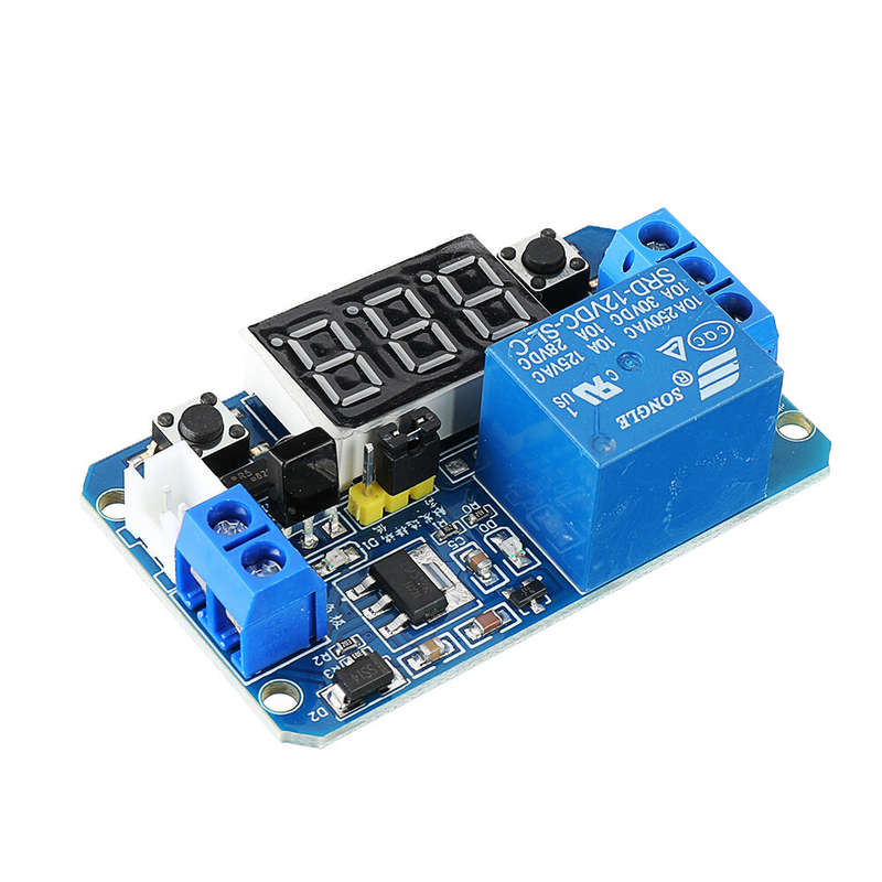 12V DC Infrared Remote Control Full-function Precision Delay Cycle Timing Relay Module with LED Digi
