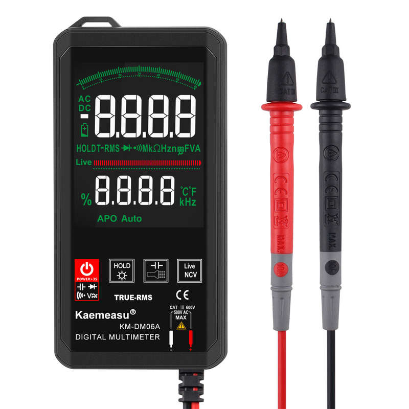 Kaemeasu KM-DM06A 6000 Counts Smart Mini Touch Digital Multimeter with Color Screen True RMS Measure