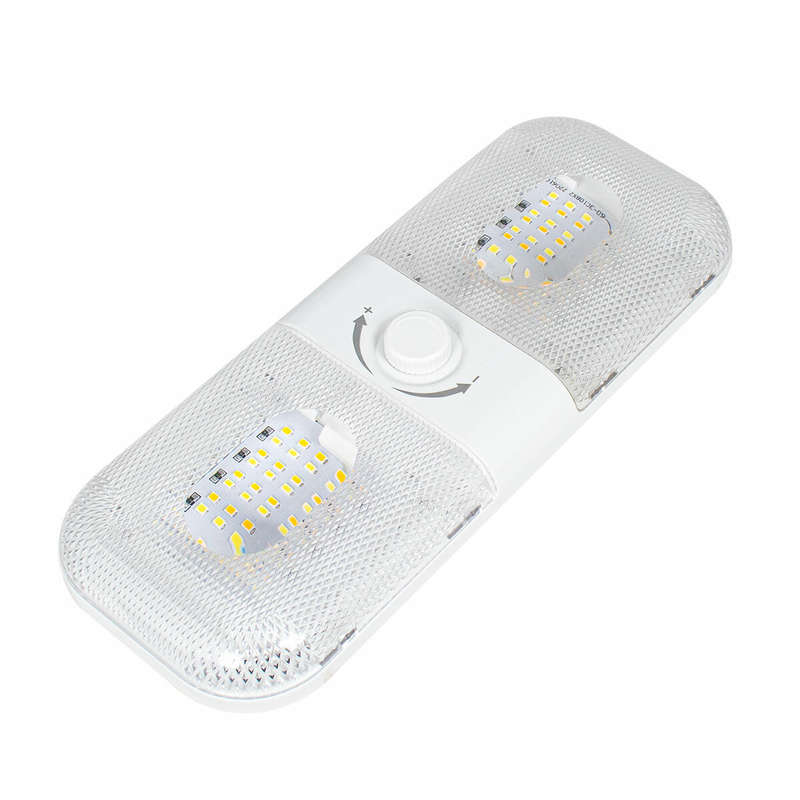 RV Interior LED Ceiling Light Camper Trailer Single Dome 12v-24v 1700LM Dimmer