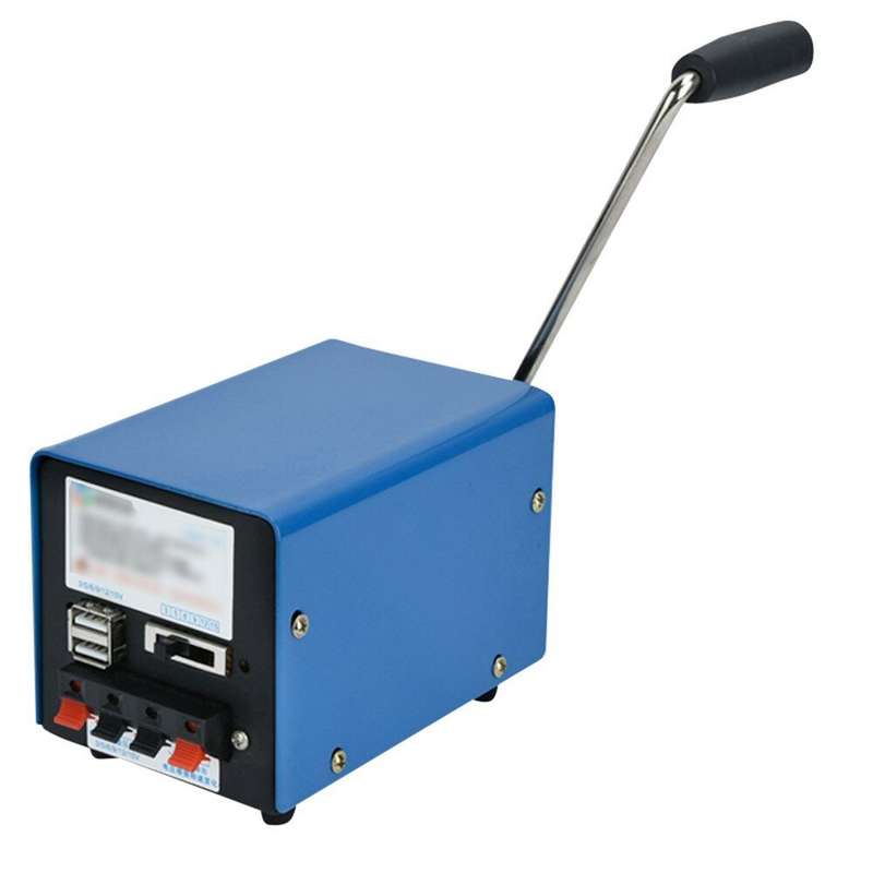 Portable Hand Crank Generator Reliable Emergency Power Supply Source Lightweight Compact For Outdoor