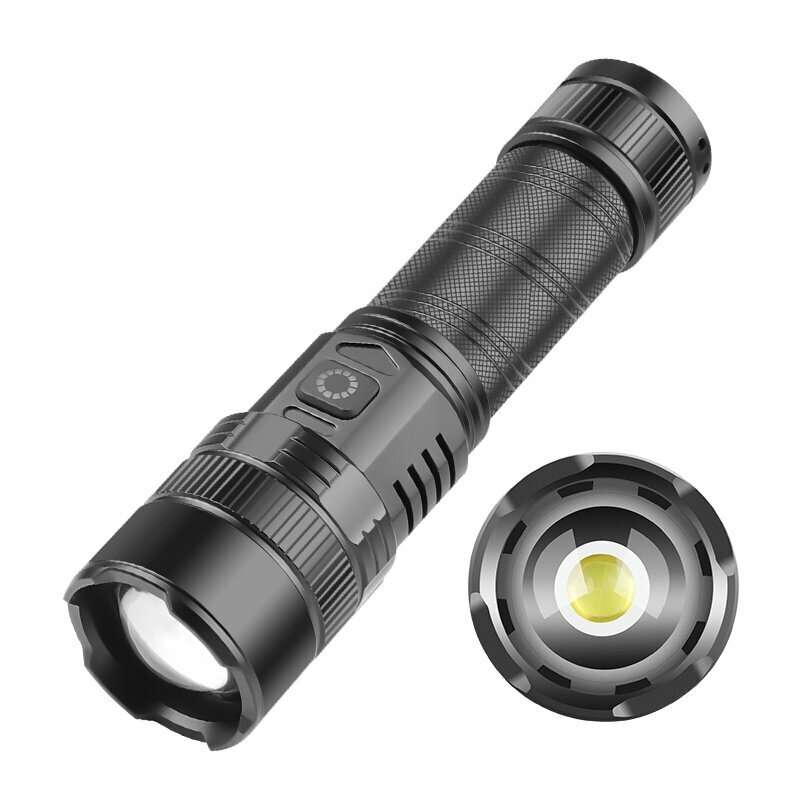 P70 Powerful Extremely Bright 3 Modes + Zomable LED Flashlight USB Rechargeable LED Torch Lantern 26