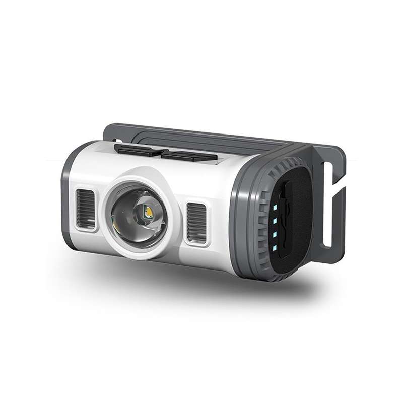 Motion Sensor Smart LED Headlamp Rechargeable Flashlight Red and Blue Warning Headlight Portable Cli