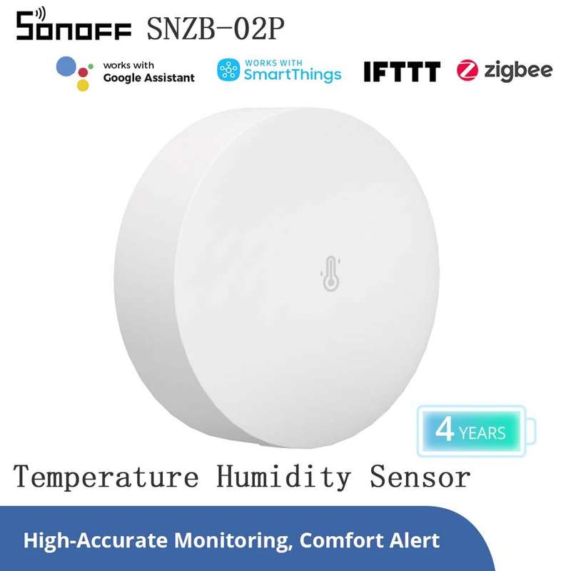 SONOFF SNZB-02P Wireless Zigbee3.0 Temperature Humidity Sensor Smart Home Alert Works with SONOFF iH