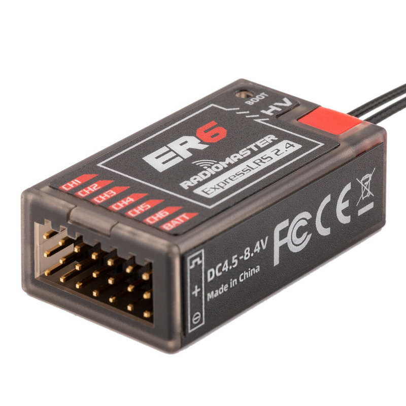 Radiomaster ER6 2.4GHz 6CH ExpressLRS ELRS RX 100mW PWM Receiver Support Voltage Telemetry for FPV R