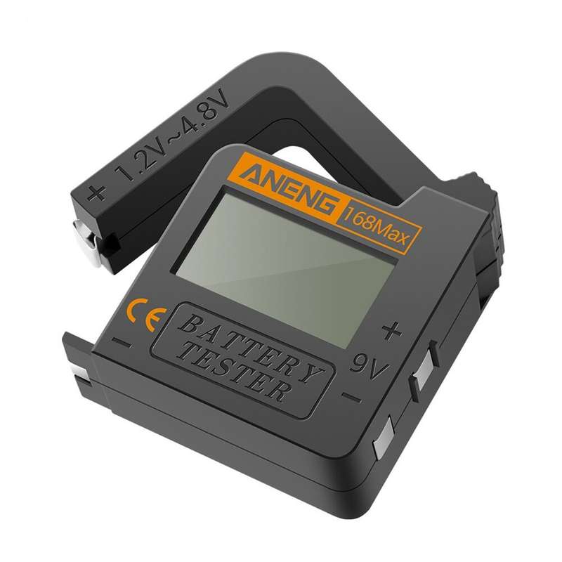 ANENG 168Max Digital Lithium Battery Capacity Tester Universal Test Checkered Load Analyzer Display