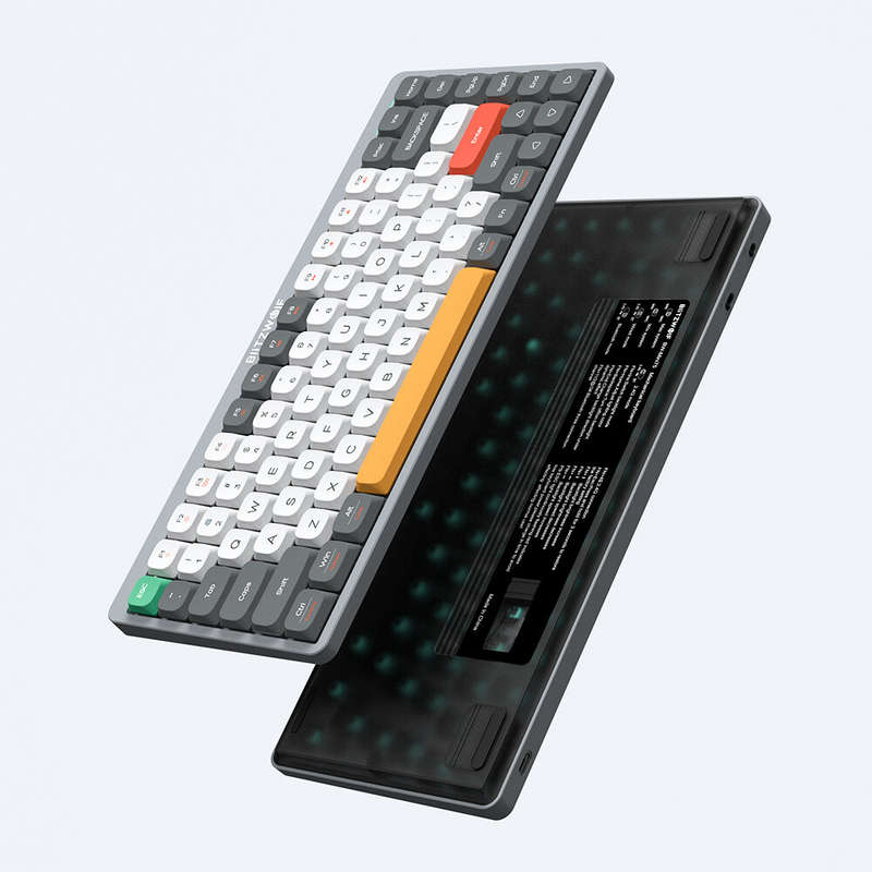 BlitzWolf BW-Mini75 Low Profile Wireless Mechanical Keyboard Triple Mode 84 Keys RGB Hot Swappable K