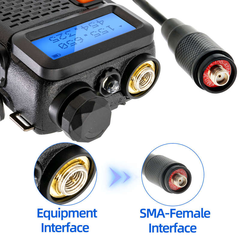 ABBREE AR-188 SMA-Female Tactical Antenna Dual Band 25W UHF/VHF 136-174MHz 400-520MHz High Gain Comp