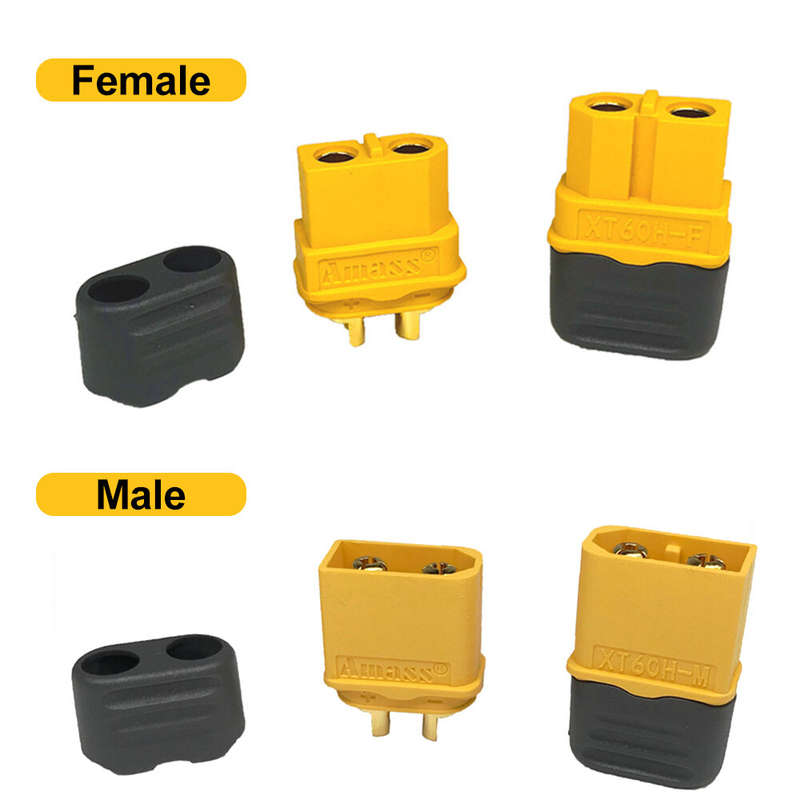 10PCS XT60H Plug-in Component DC 500V Gold-plated Copper Connector Terminals, Easy Weldability Anti-