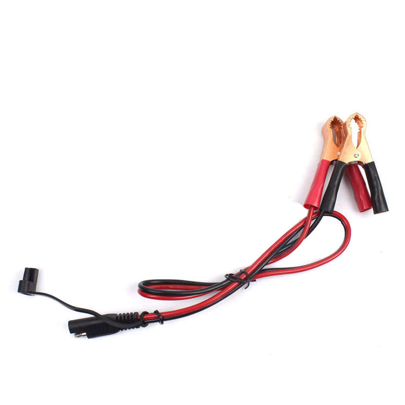 FOXSUR Battery Charger Clip Cable SAE to Alligator Clip Cable DC Cable SAE Quick Connect Charging Ca