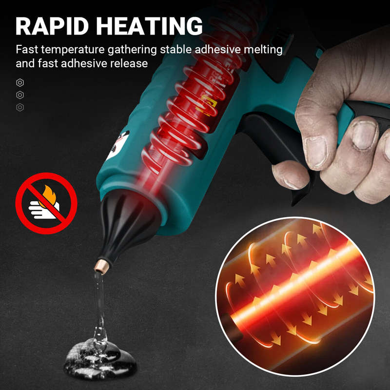 Drillpro Electric Hot Melt Glue Gun with Rapid Heating Intelligent Temperature Control for DIY Craft