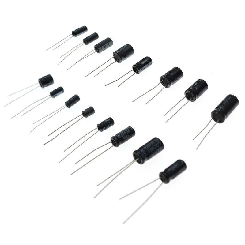 630pcs/set 24 Values High Frequency Electrolytic Capacitor Kit Set 0.1UF-1000UF Aluminum Capacitors