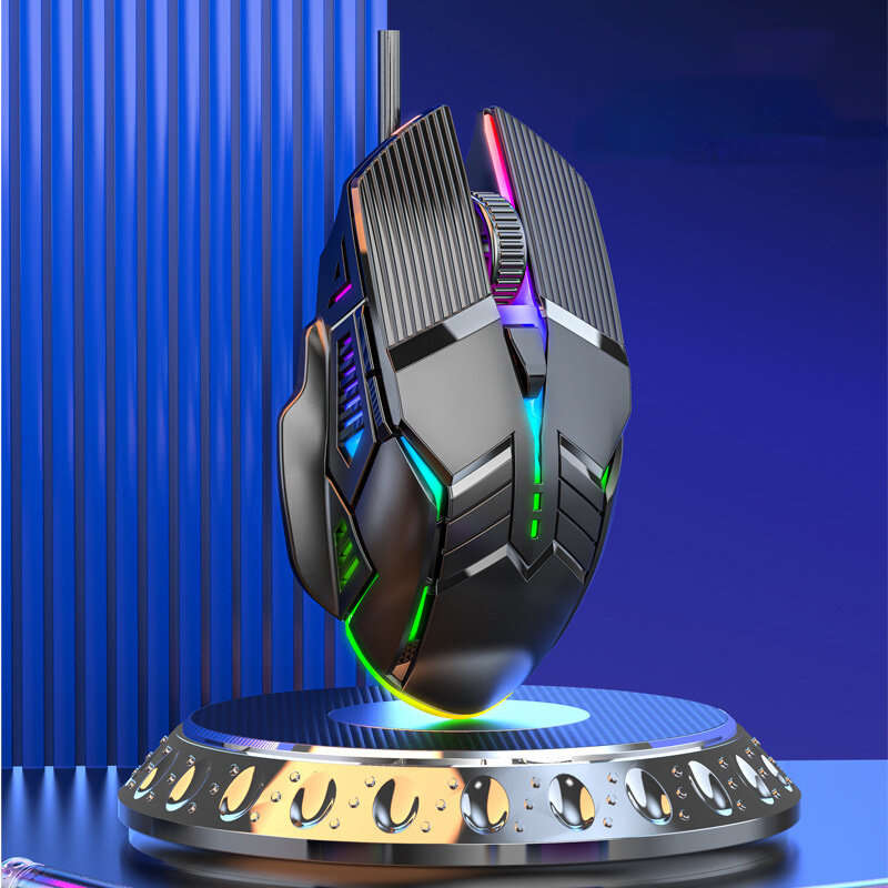 S800 Wired Gaming Mouse USB Computer Mouse 3200DPI Ergonomic Gaming RGB Mause 6 Button LED Silent Mi