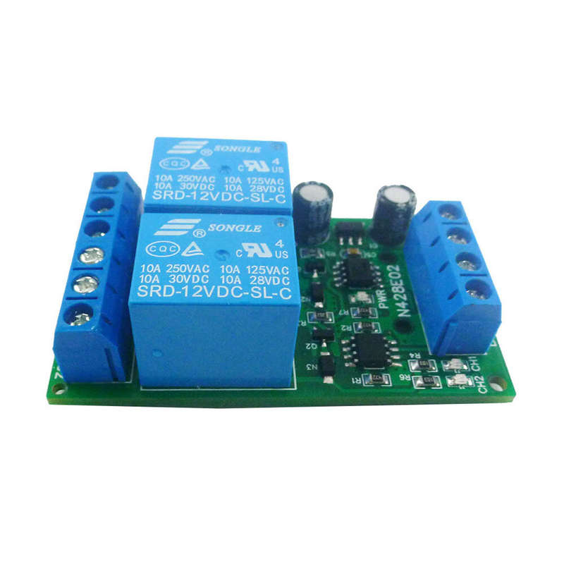 N428E02 DC 12V 2CH RS485 Modbus RTU Relay Module UART Serial Port Switch PLC Digital Output Expansio