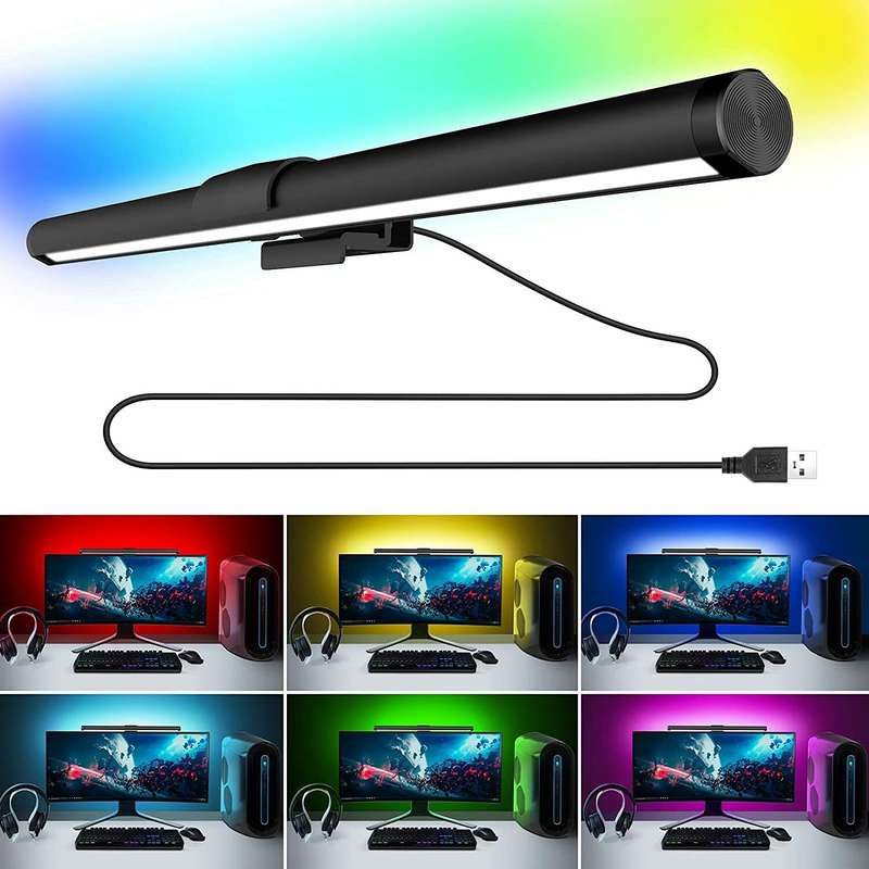 USB Computer Monitor Light Bar 2700K-7500K Dimming Screen Hanging RGB Atmosphere Fill Light Eye Prot