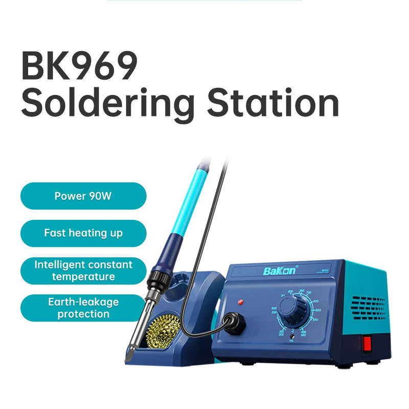 BK969 90W Soldering Iron Station with Ceramic Heating Core Rapid Fast Temperature Recovery Precise C