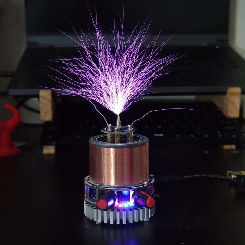 Maxgeek SSTC Mini Tesla Coil Music Double Class-E Solid State Tesla Coil Artificial Teaching Tool