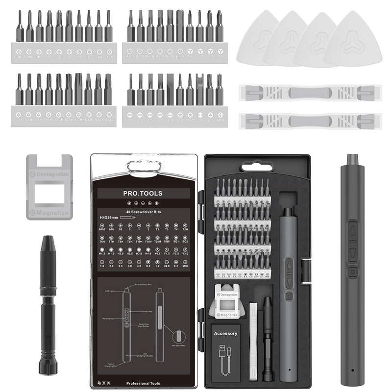 50-in-1 Mini Portable Electric Screwdriver Set 0.35 Nm Torque 200 r/min High-Speed Compact Design Re
