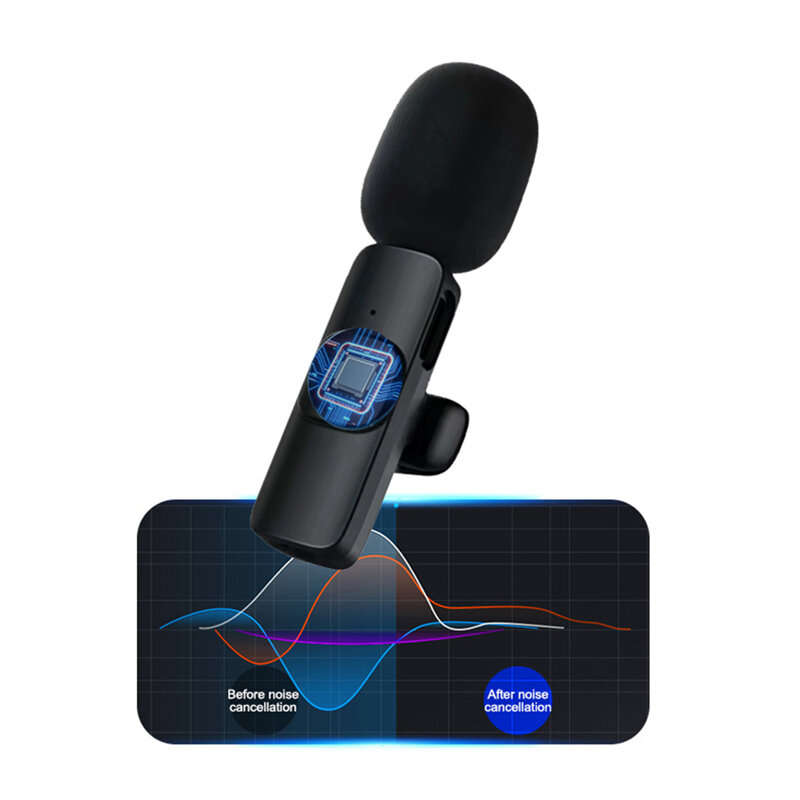 Bakeey A3 Wireless Lavalier Microphone Low Latency Portable Audio Video Recording Plug-Play Lapel Ty