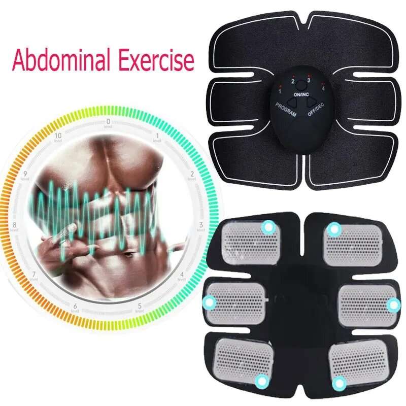 Bominfit EMS Smart Abdominal Muscle Stimulator 6 Modes EMS Training Arm Hip Exercise Belt for Home G