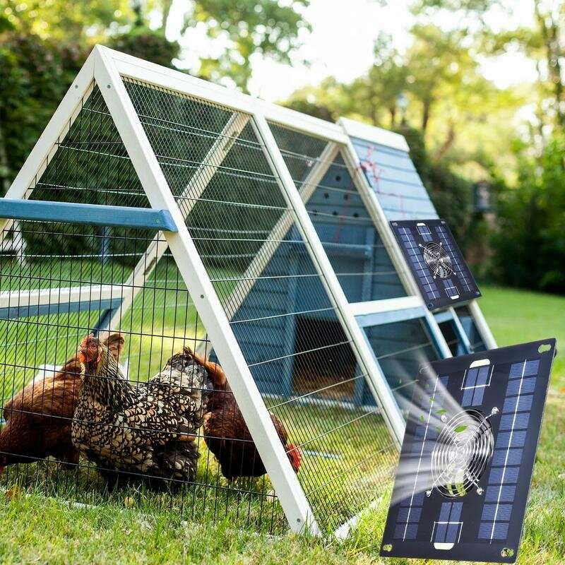 5W Solar Cooling Fan Monocrystalline Solar Panel Ventilation Fan Solar Powered Exhaust Fan Greenhous