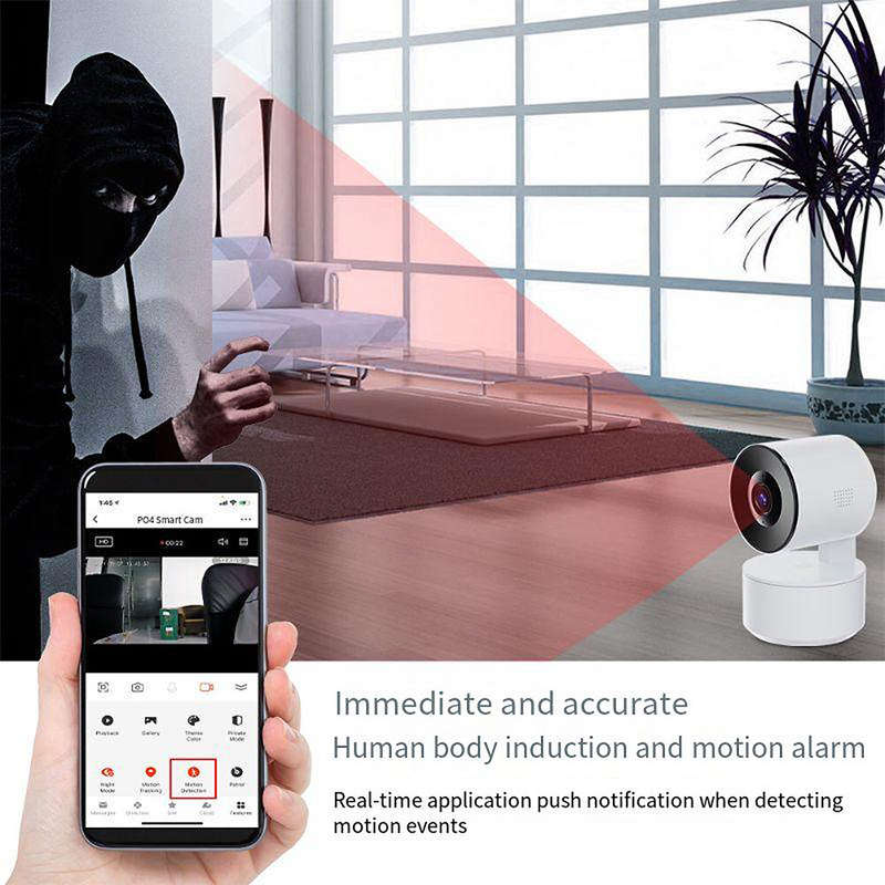 Dood WiFi Smart Camera EU Plug Auto Tracking Infrared Night Vision Motion Detection for Home Securit