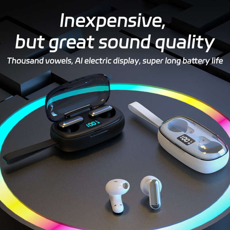 S10 TWS bluetooth 5.3 Earphone Low Gaming Latency IPX6 Waterproof Touch Control Half-in-ear Earphone