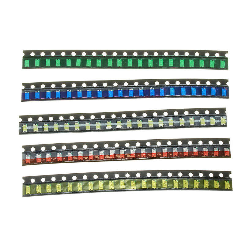 300Pcs 5 Colors 60 Each 1206 LED Diode Assortment SMD LED Diode Kit Green/RED/White/Blue/Yellow
