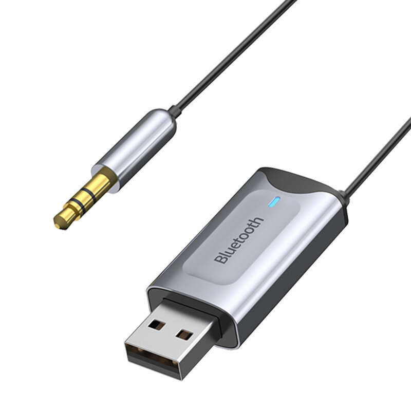 MnnWuu AUX USB bluetooth 5.3 Music Receiver Adapter Dongle 3.5mm Jack SBC AAC Audio CVC Noise Cancel