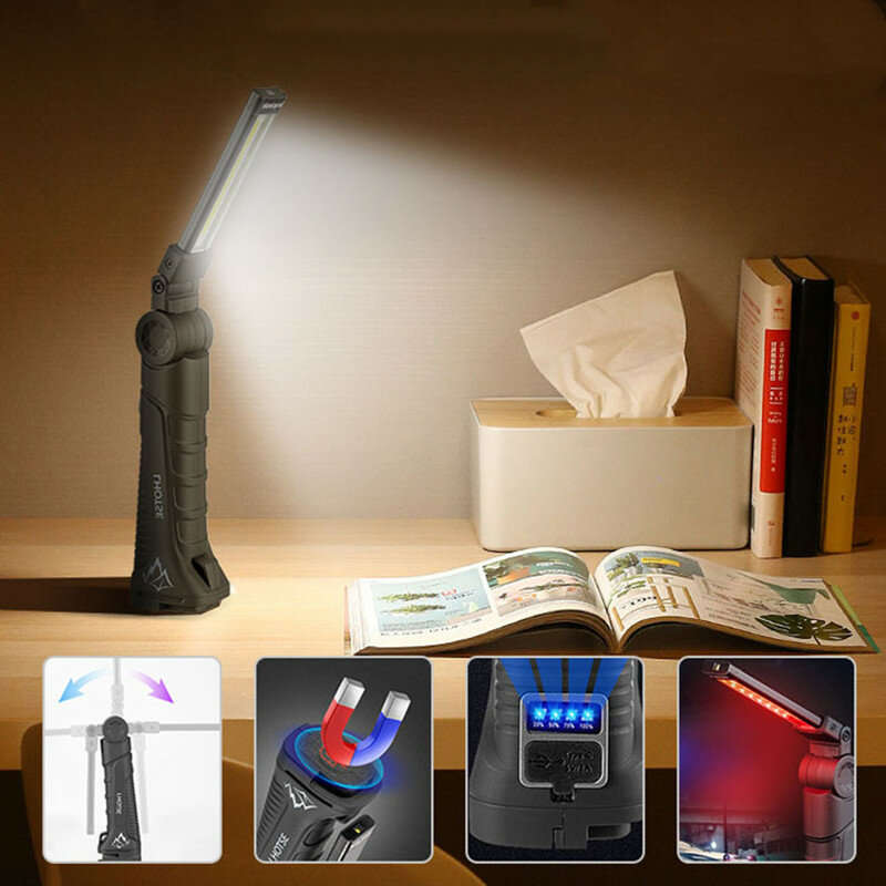 Portable Multi-Source Outdoor Work Light Rechargeable Car Repair Lamp with High Battery Life for Mai
