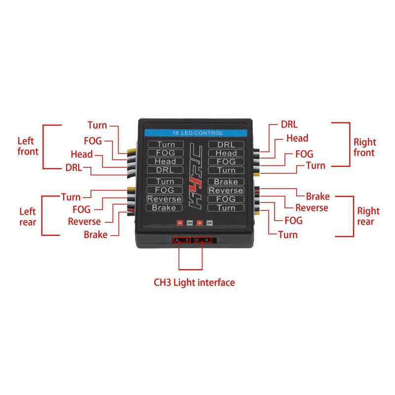 14LEDs RC Car LED Lights Lamp DIY Kit Group for Crawler Truck TRX4 1/8 1/10 Vehicles Models Spare Pa