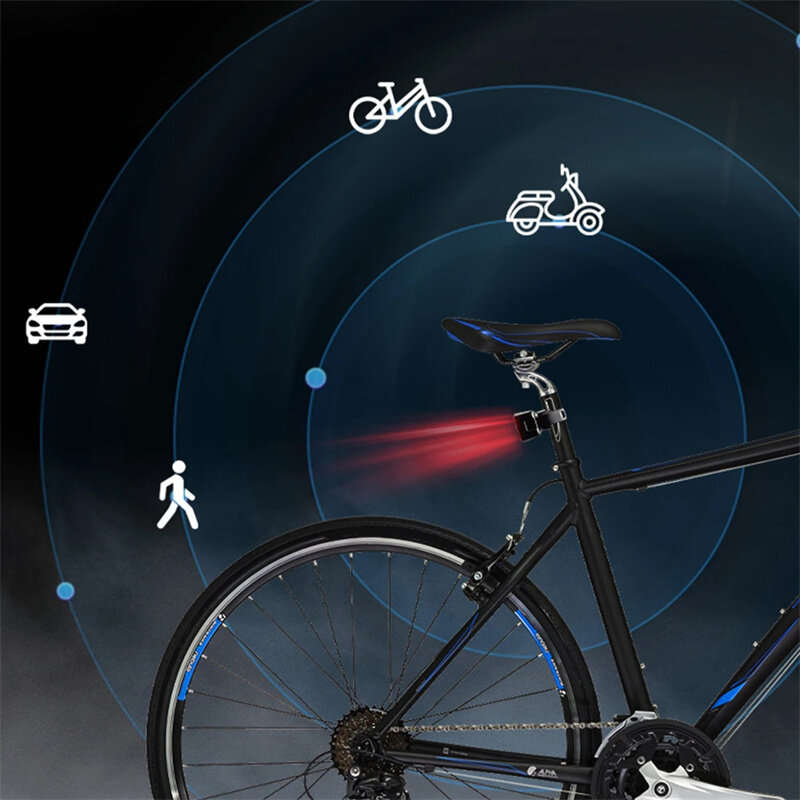 BIKIGHT Bike Radar Taillight 1500mAh Battery 7 Light Modes 3 Radar Modes Type-C Rechargeable IP64 Wa