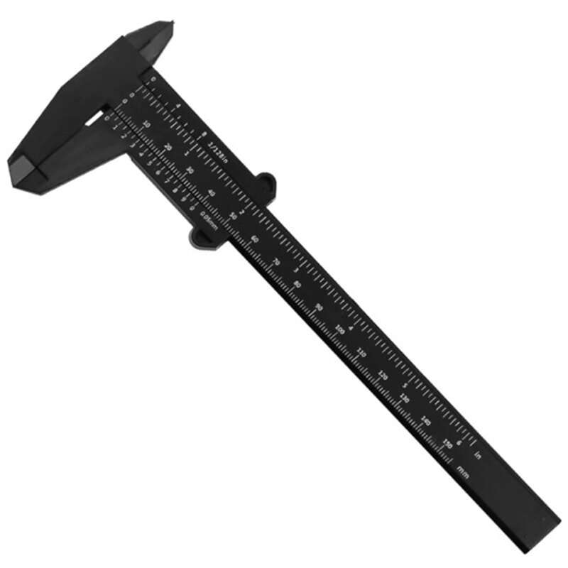 ETOPOO 6 Inch/ 150 mm Mini Plastic Caliper Double Scale Measuring Tool Rectangular Vernier Caliper F