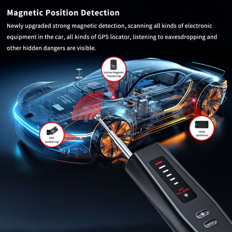 Multi-functional Camera Detector 500mAh 1MHz-6.5GHz Small Camera Finder Adjustable Sensitivity Porta