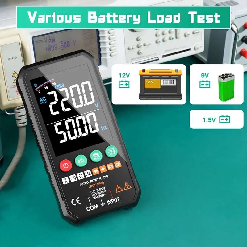 FUYI Professional 6000 Counts Digital Multimeter 1000V AC DC Voltage Meter Ohm Hz NCV Live F Duty Mu
