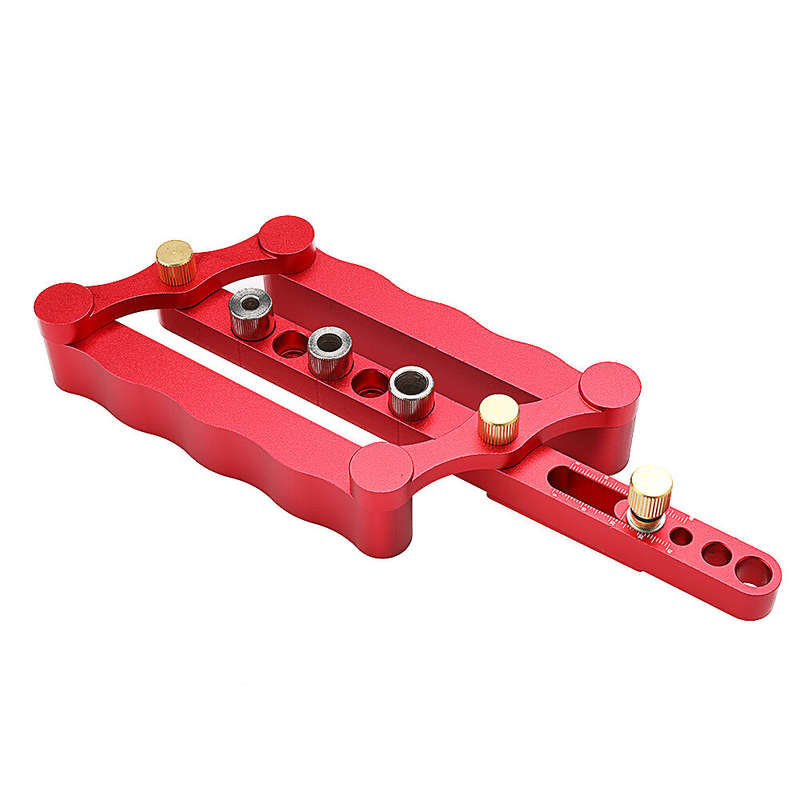 ENJOYWOOD Self Centering Dowelling Jig Metric Dowel 6/8/10mm Punch Locator Drilling Tools for Woodwo
