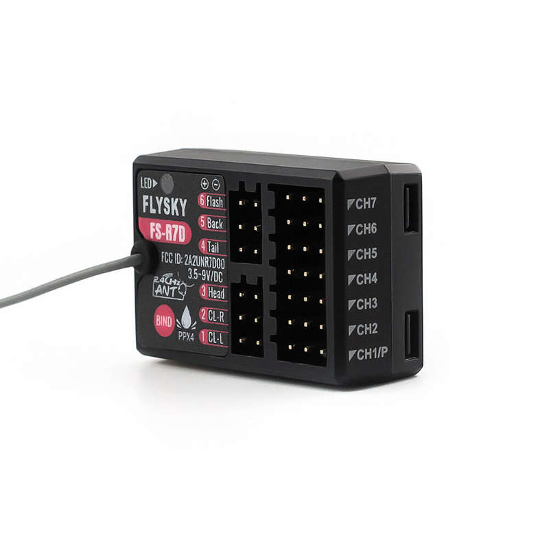 Flysky FS-R7D 2.4GHz 7CH ANT Protocol PWM/PPM Output Light Group Receiver for FS-G7P Transmitter